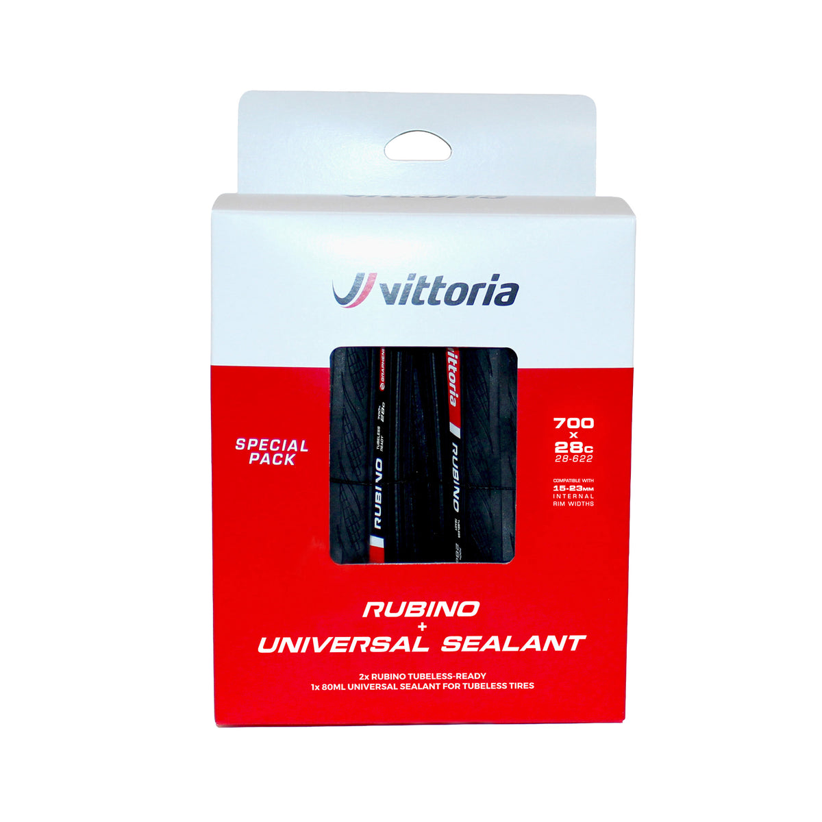 Pack 2 Cubiertas Vittoria Rubino V TP Sellante 80ml Negro #2