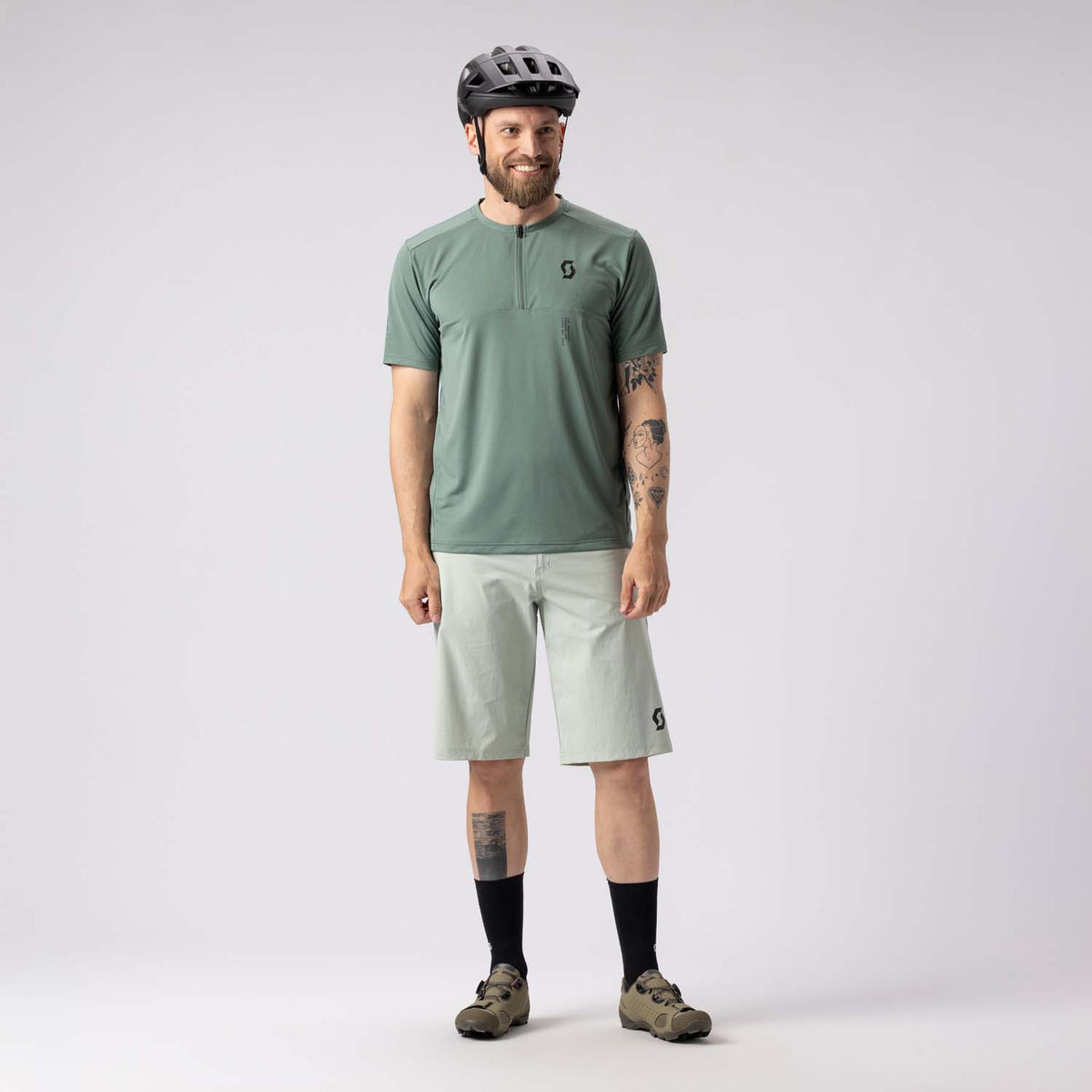 Pantalón Corto MTB Badana Scott Trail Flow Hombre Spray Grey #3