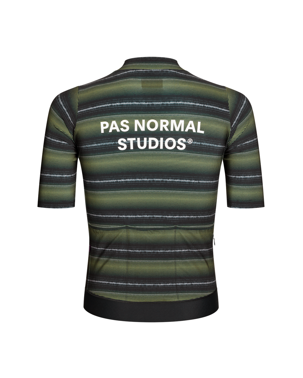 Maillot Manga Corta Pas Normal Studios Essential Hombre Light Olive Stripe #4