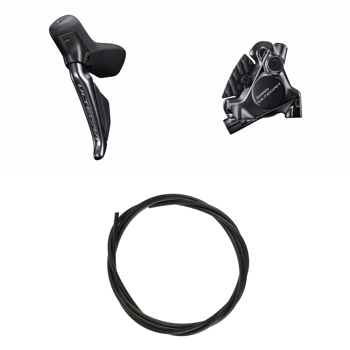 Kit Freno Disco Hidráulico Shimano Ultegra BR-R8170/ST-R8170 Delantero/Izquierdo Resina Aletas Disco 160mm Latiguillo 1000mm Negro #2