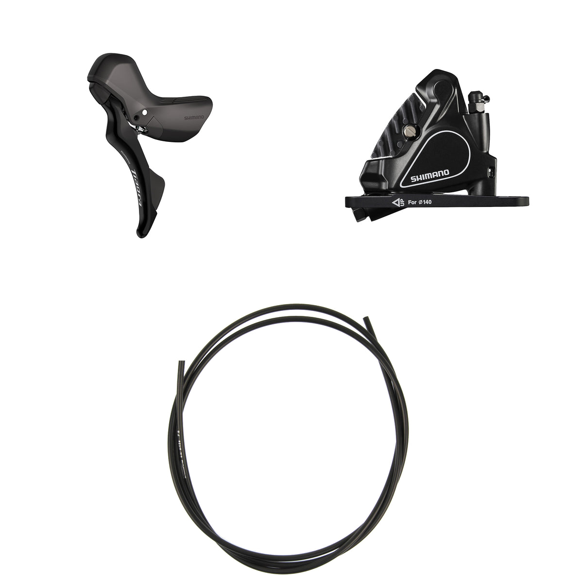 Kit Freno Disco Hidráulico Shimano Tiagra BR-RS405/ST-R4020 Delantero/Izquierdo Resina Aletas Adaptador 160mm Latiguillo 1000mm Negro #2